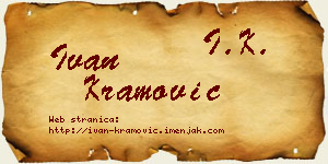 Ivan Kramović vizit kartica
